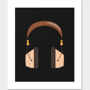 retro  headphones Posters and Art